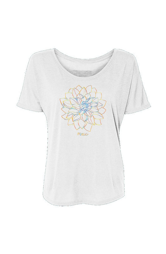 Mexico National Flower Multi-Color Women’s Slouchy Tee