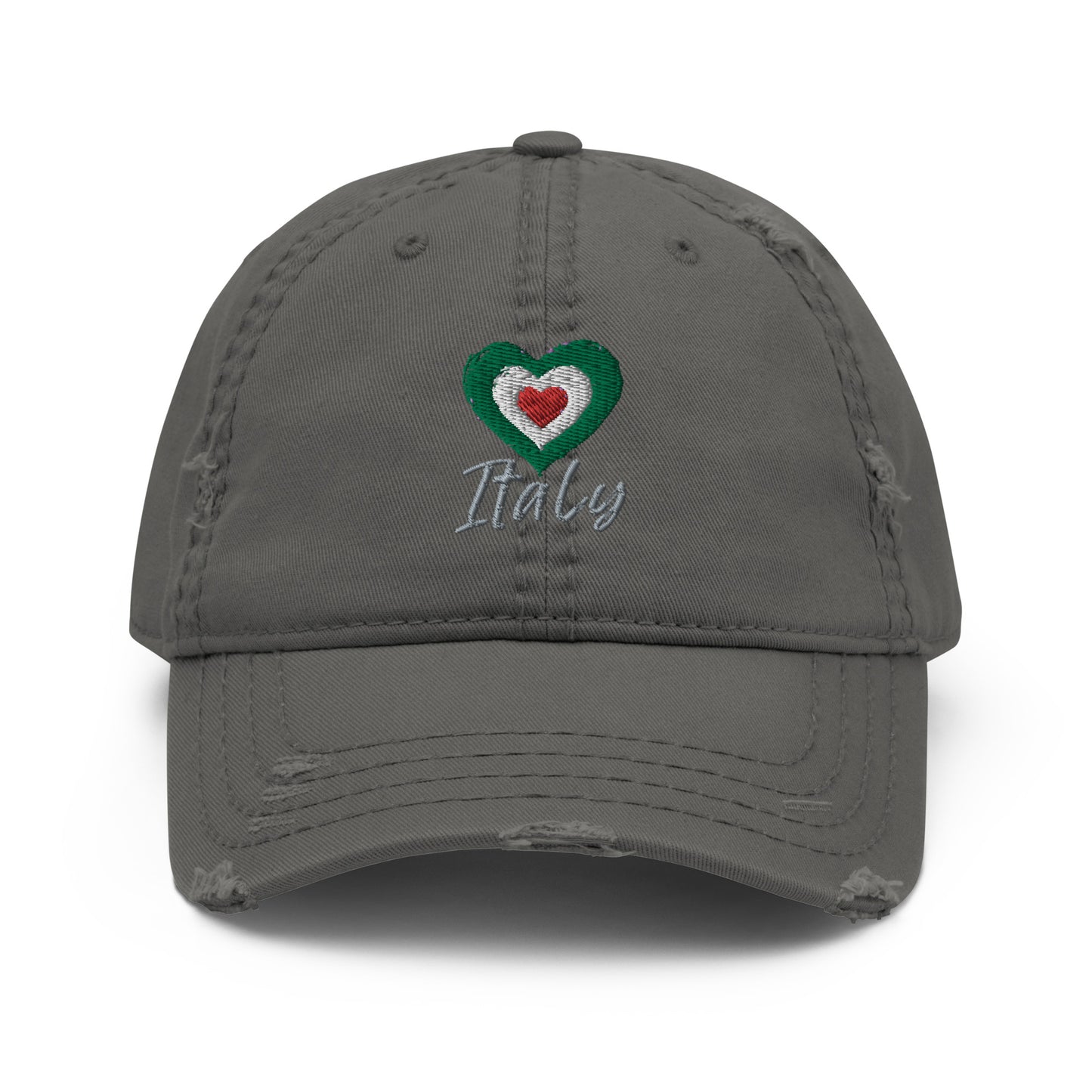 Embroidered Love Italy Distressed Dad Hat